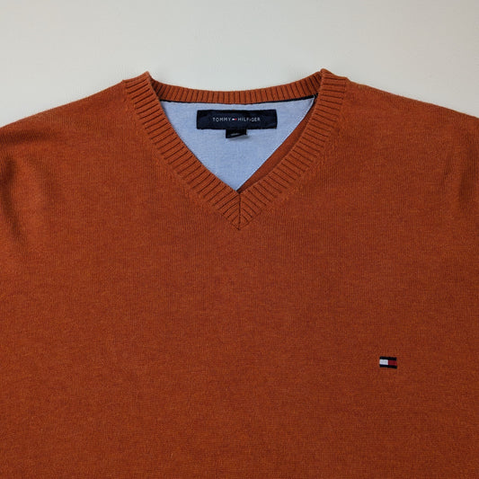 Maglione Tommy Hilfiger con scollo a V preppy - S