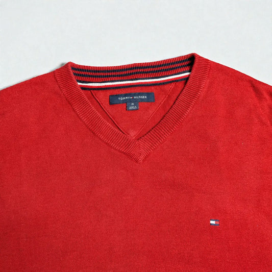 Maglione Tommy Hilfiger con scollo a V in cotone - M