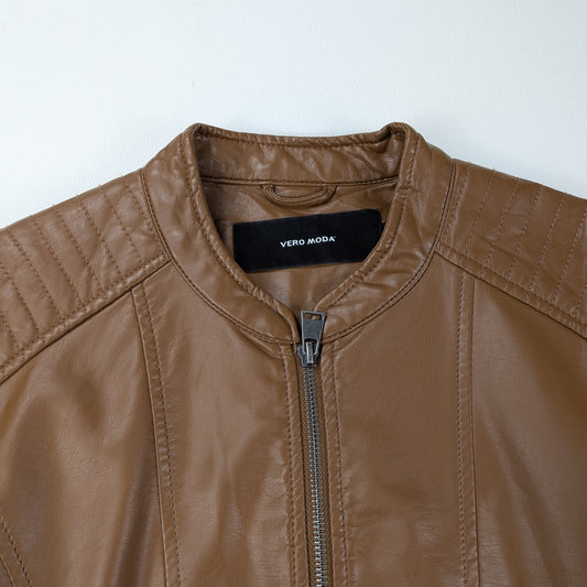 Giacca Vero Moda in similpelle corta aderente biker retrò - S/M