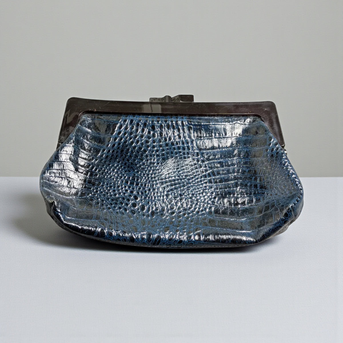 Clutch vintage anni ’70/’80 effetto coccodrillo