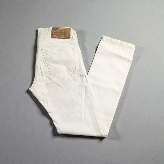 Jeans vintage Ralph Lauren in denim bianco - M/L