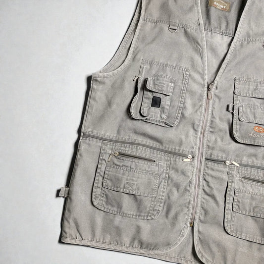 Gilet vintage utility outdoor pesca/caccia workwear - 2XL/3XL