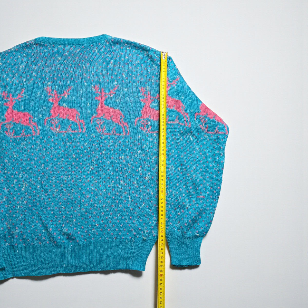 Maglione vintage anni ’80/’90 con grafica kitsch retrò - M