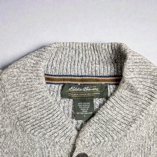 Maglione Eddie Bauer vintage con collo serafino - L