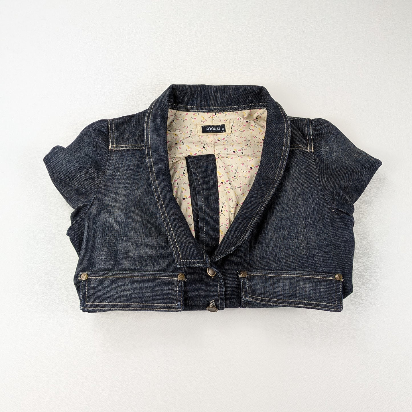 Giacca Kookai vintage denim cropped Y2K - XS/S