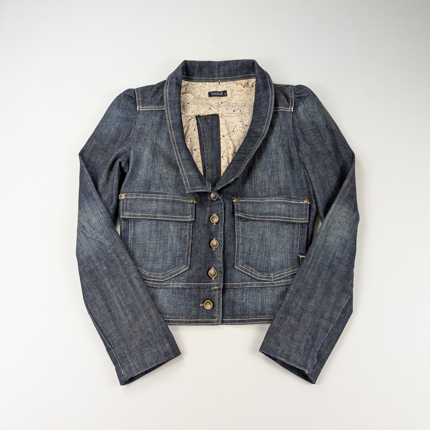 Giacca Kookai vintage denim cropped Y2K - XS/S