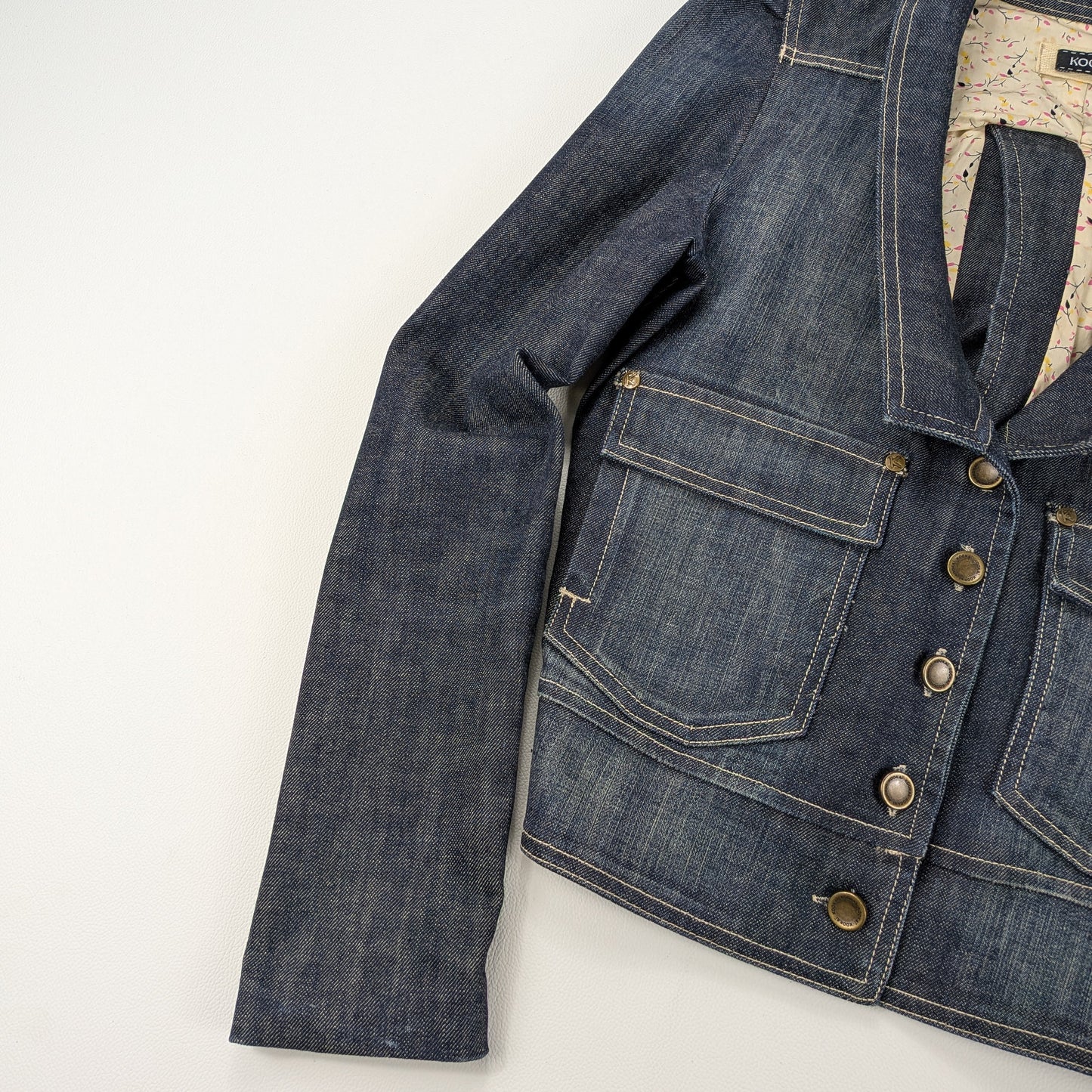 Giacca Kookai vintage denim cropped Y2K - XS/S