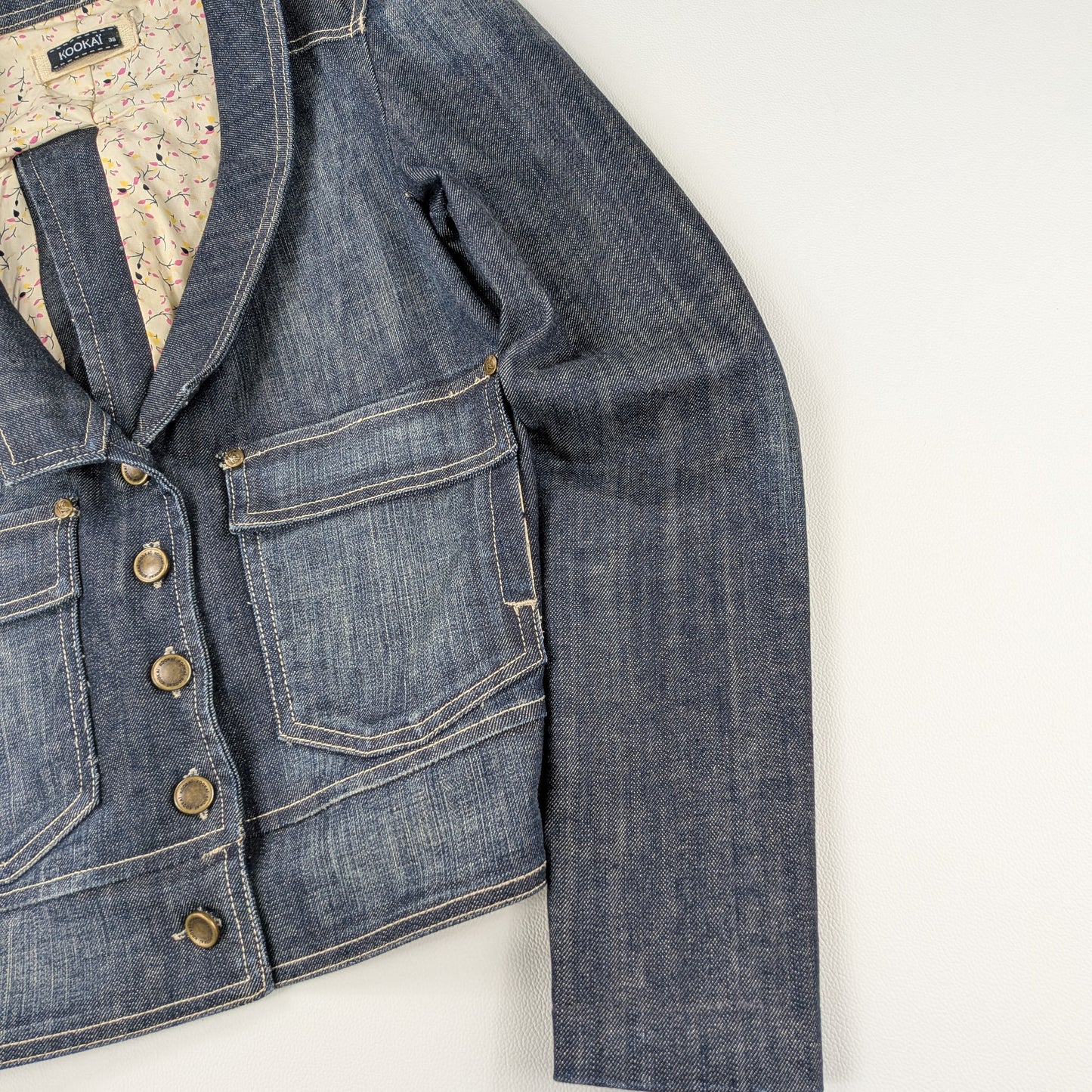 Giacca Kookai vintage denim cropped Y2K - XS/S