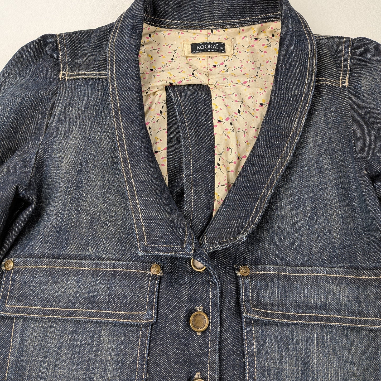 Giacca Kookai vintage denim cropped Y2K - XS/S