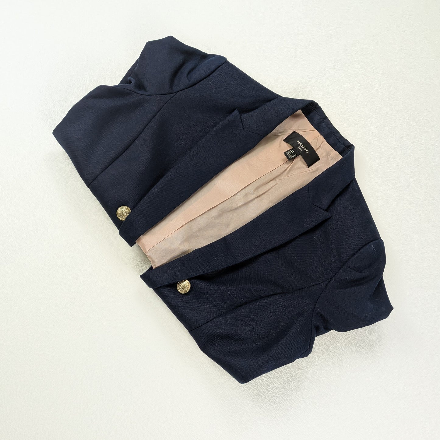 Blazer Mango donna sartoriale cotone lino elegante - S/M