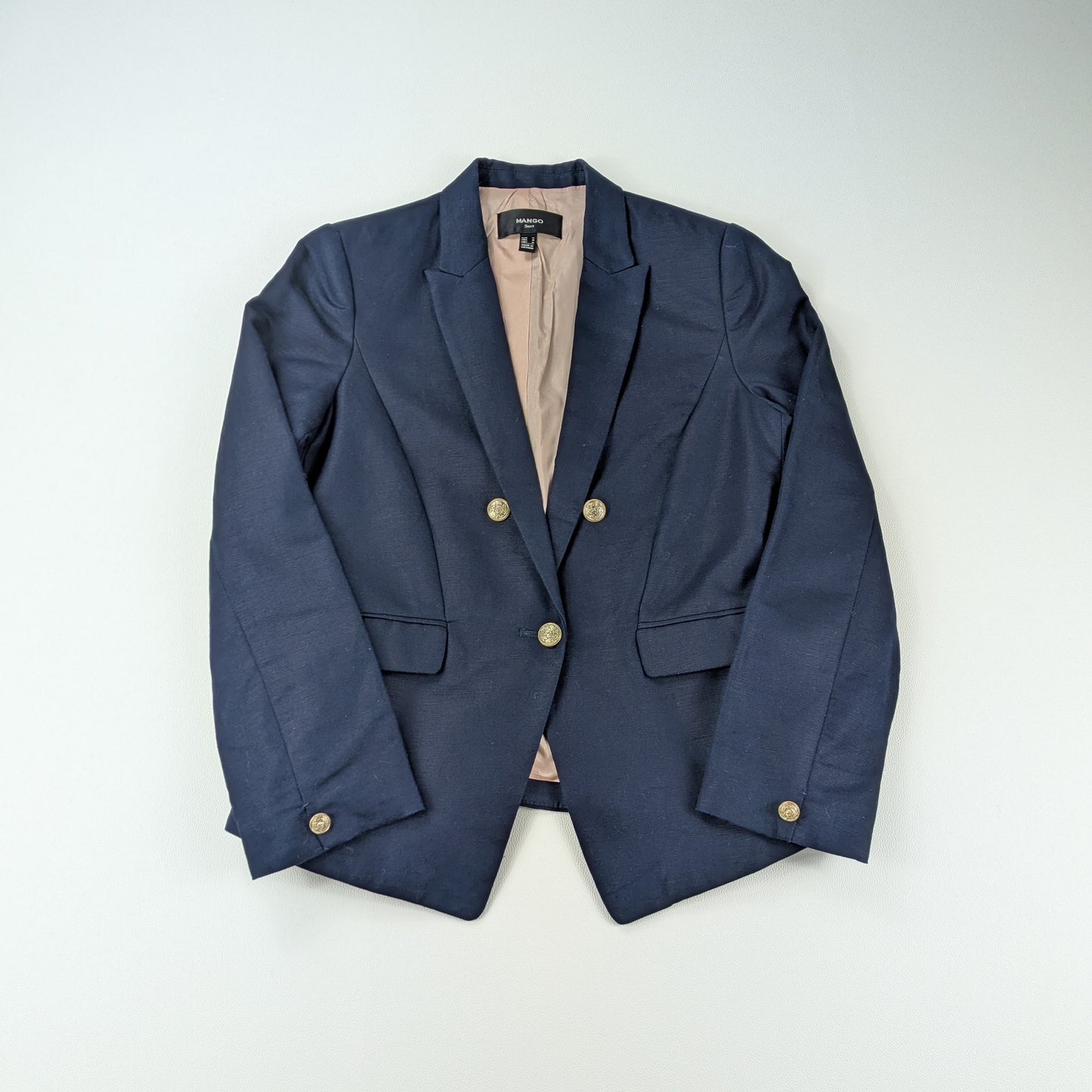 Blazer Mango donna sartoriale cotone lino elegante - S/M