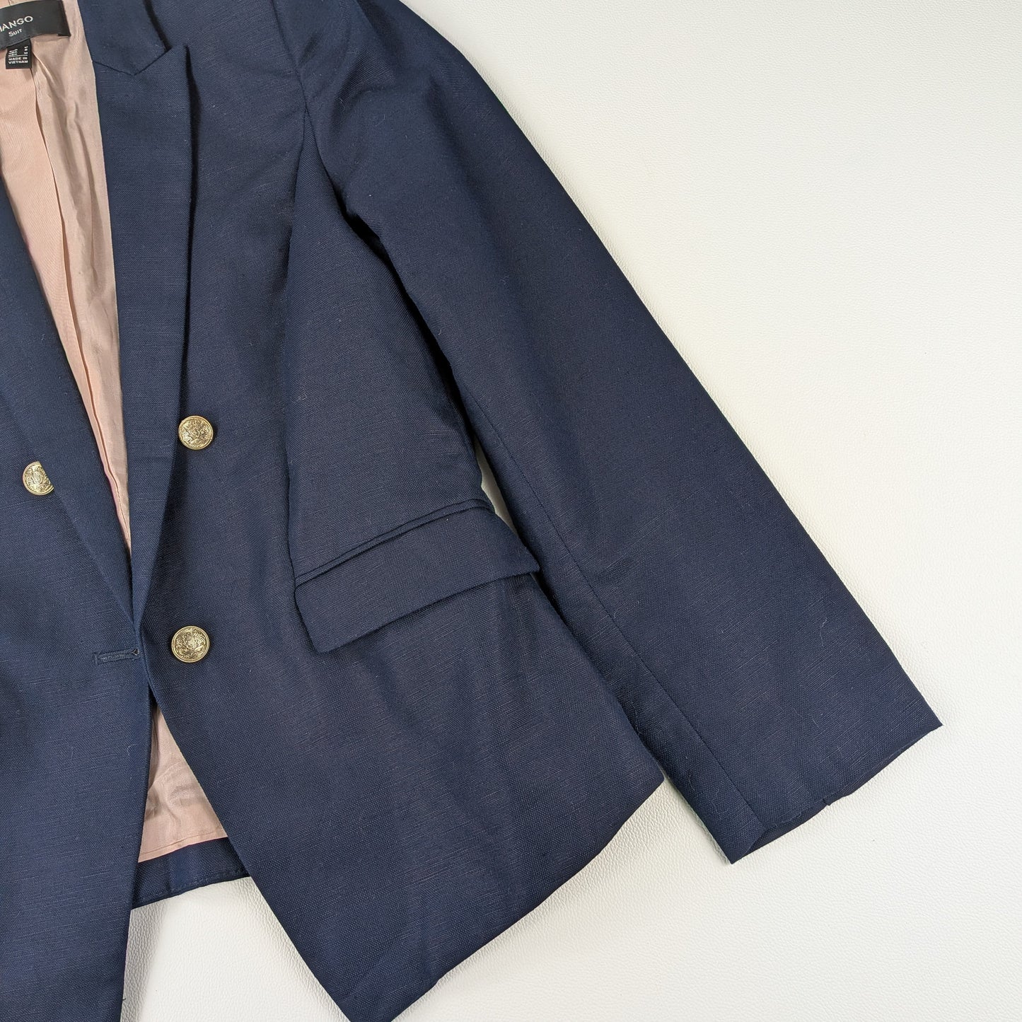 Blazer Mango donna sartoriale cotone lino elegante - S/M