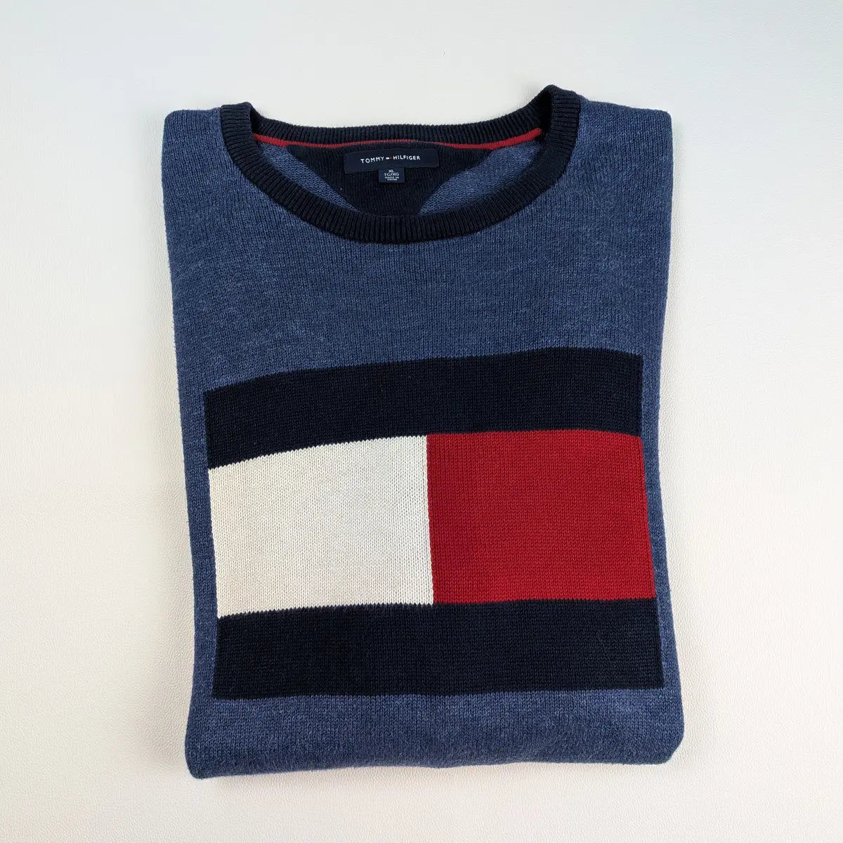 Felpa vintage Tommy Hilfiger maxi logo - XL