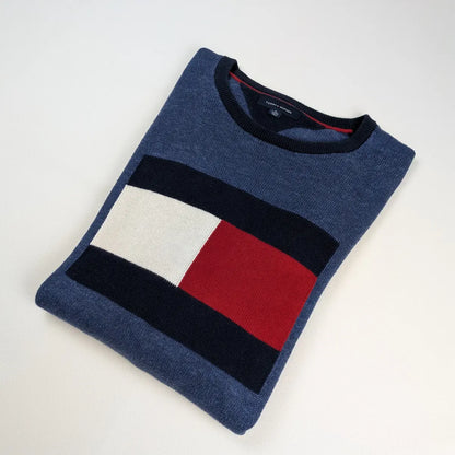 Felpa vintage Tommy Hilfiger maxi logo - XL