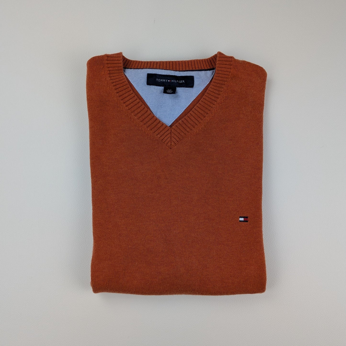 Maglione Tommy Hilfiger con scollo a V preppy - S