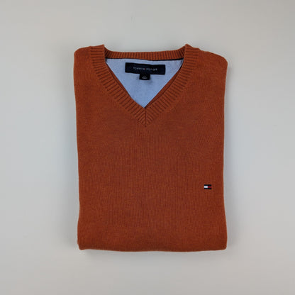 Maglione Tommy Hilfiger con scollo a V preppy - S