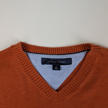 Maglione Tommy Hilfiger con scollo a V preppy - S