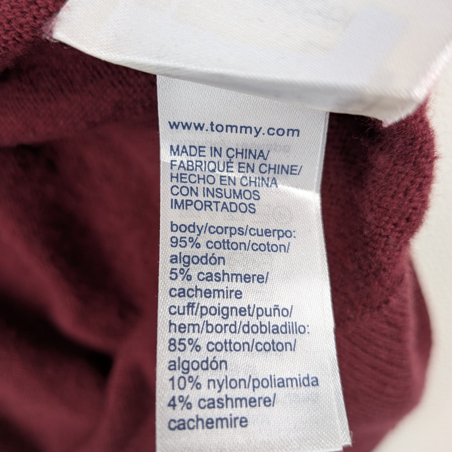 Maglione Tommy Hilfiger in misto cotone e cashmere - XL