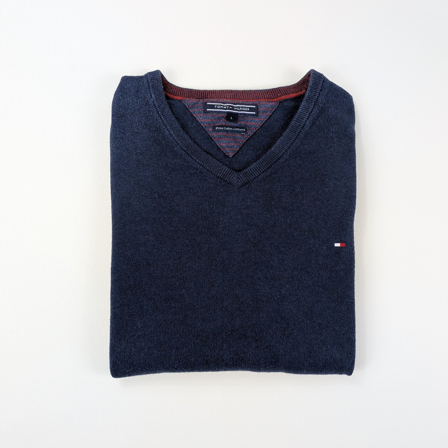 Maglione Tommy Hilfiger vintage cotone pima cashmere - L