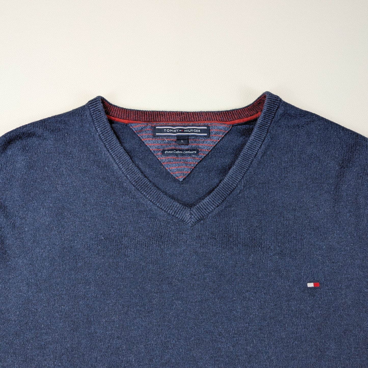 Maglione Tommy Hilfiger vintage cotone pima cashmere - L