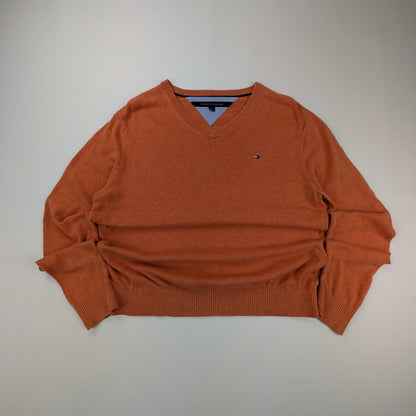 Maglione Tommy Hilfiger con scollo a V preppy - M