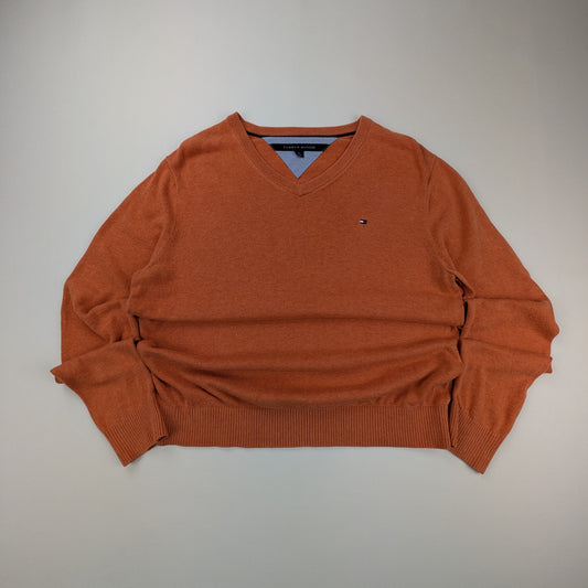Maglione Tommy Hilfiger con scollo a V preppy - M