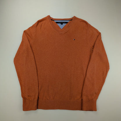 Maglione Tommy Hilfiger con scollo a V preppy - M