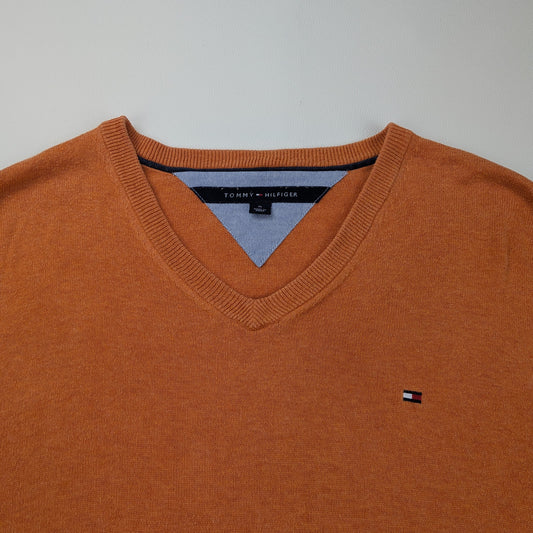 Maglione Tommy Hilfiger con scollo a V preppy - M