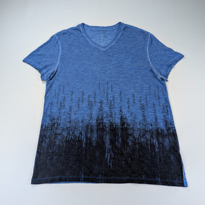 T-shirt Calvin Klein effetto fiammato sfumato - XL