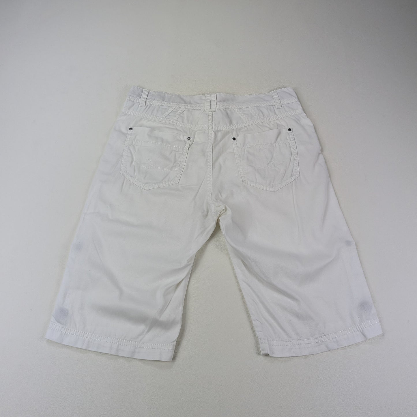 Bermuda EDC denim bianco con linguette laterali - 36/XS-S