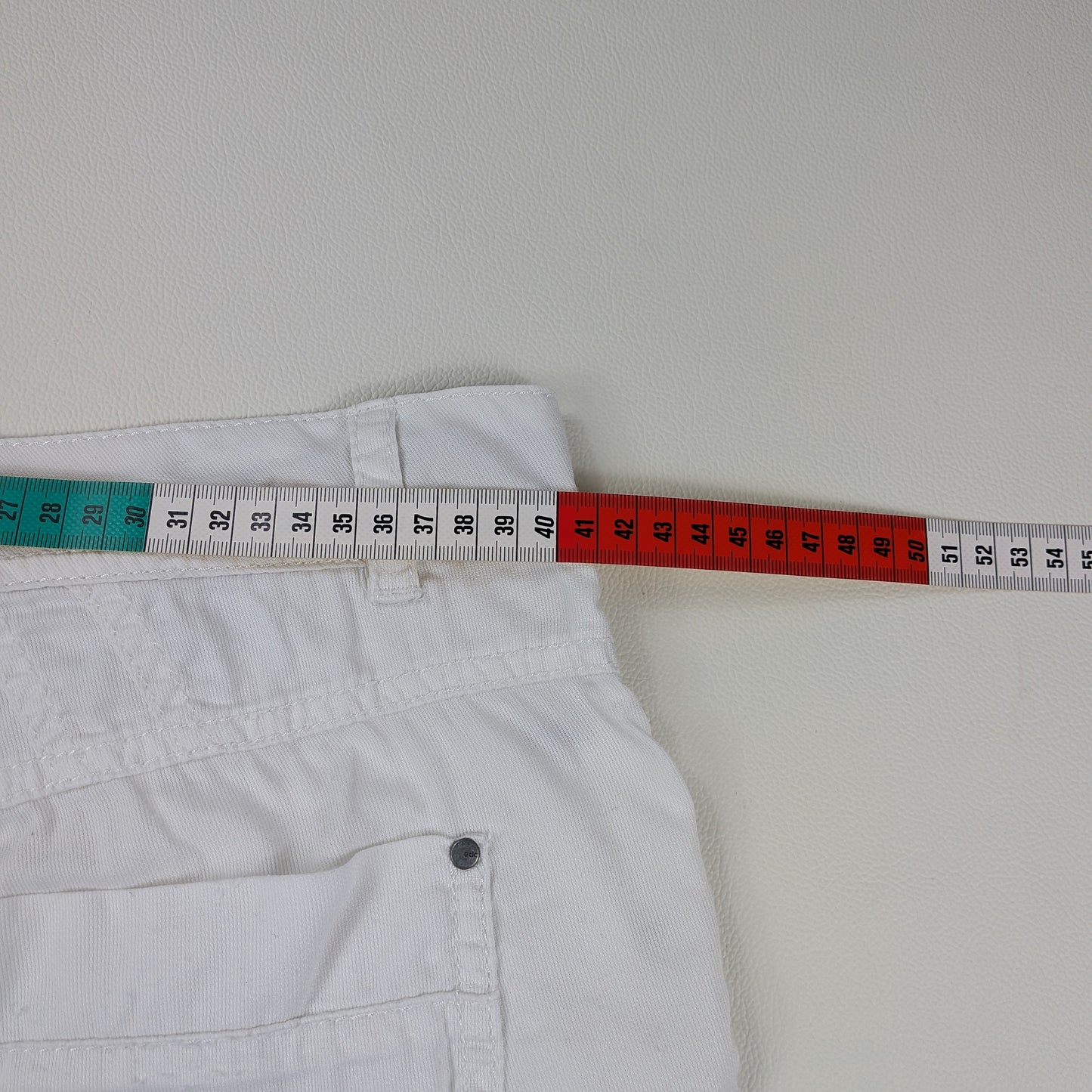 Bermuda EDC denim bianco con linguette laterali - 36/XS-S