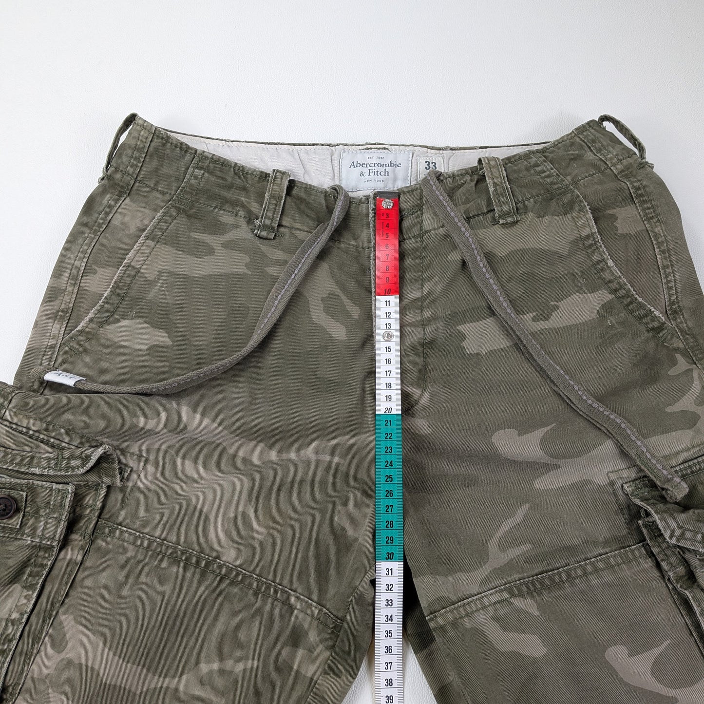 Bermuda cargo vintage Abercrombie & Fitch camo military - 33/M-L