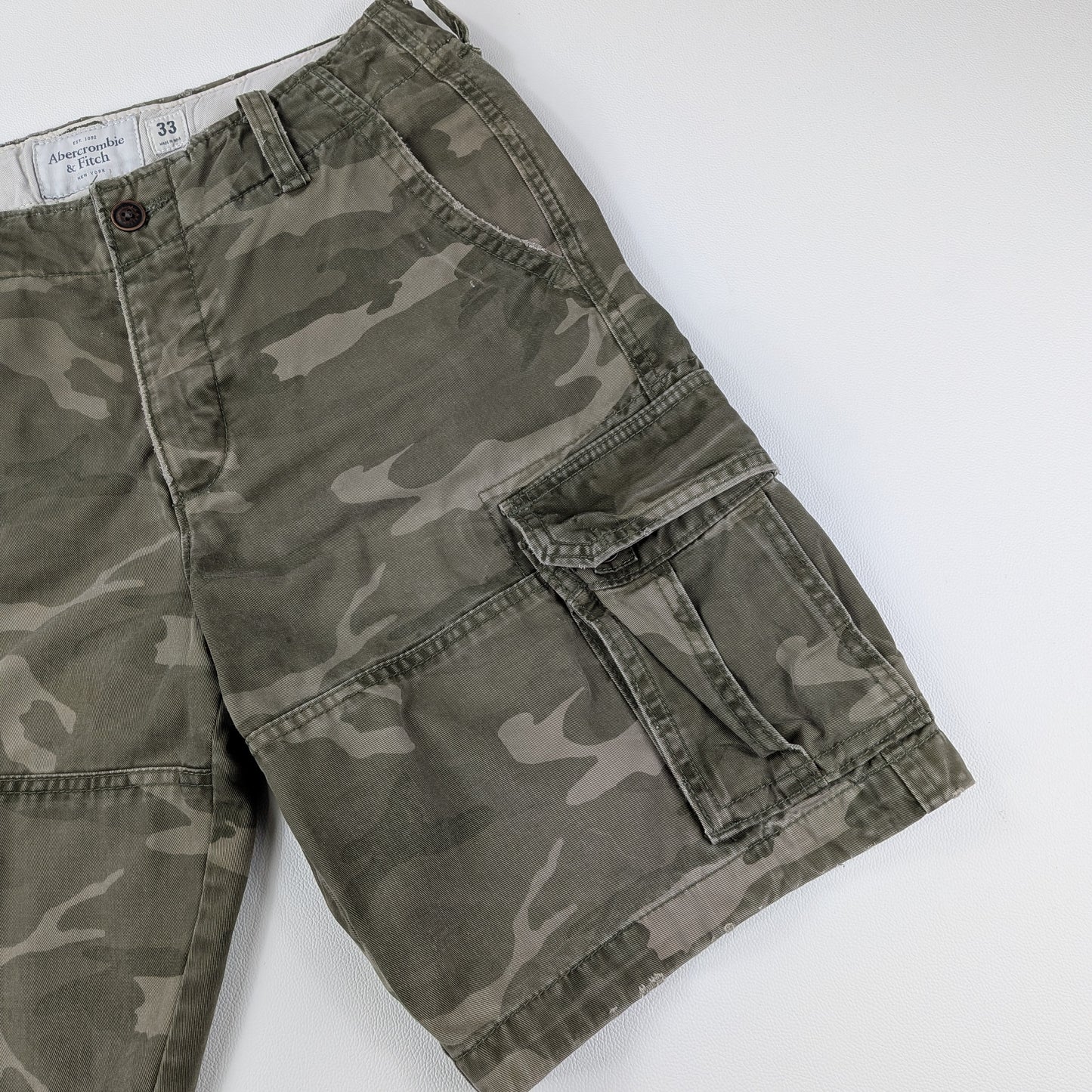 Bermuda cargo vintage Abercrombie & Fitch camo military - 33/M-L