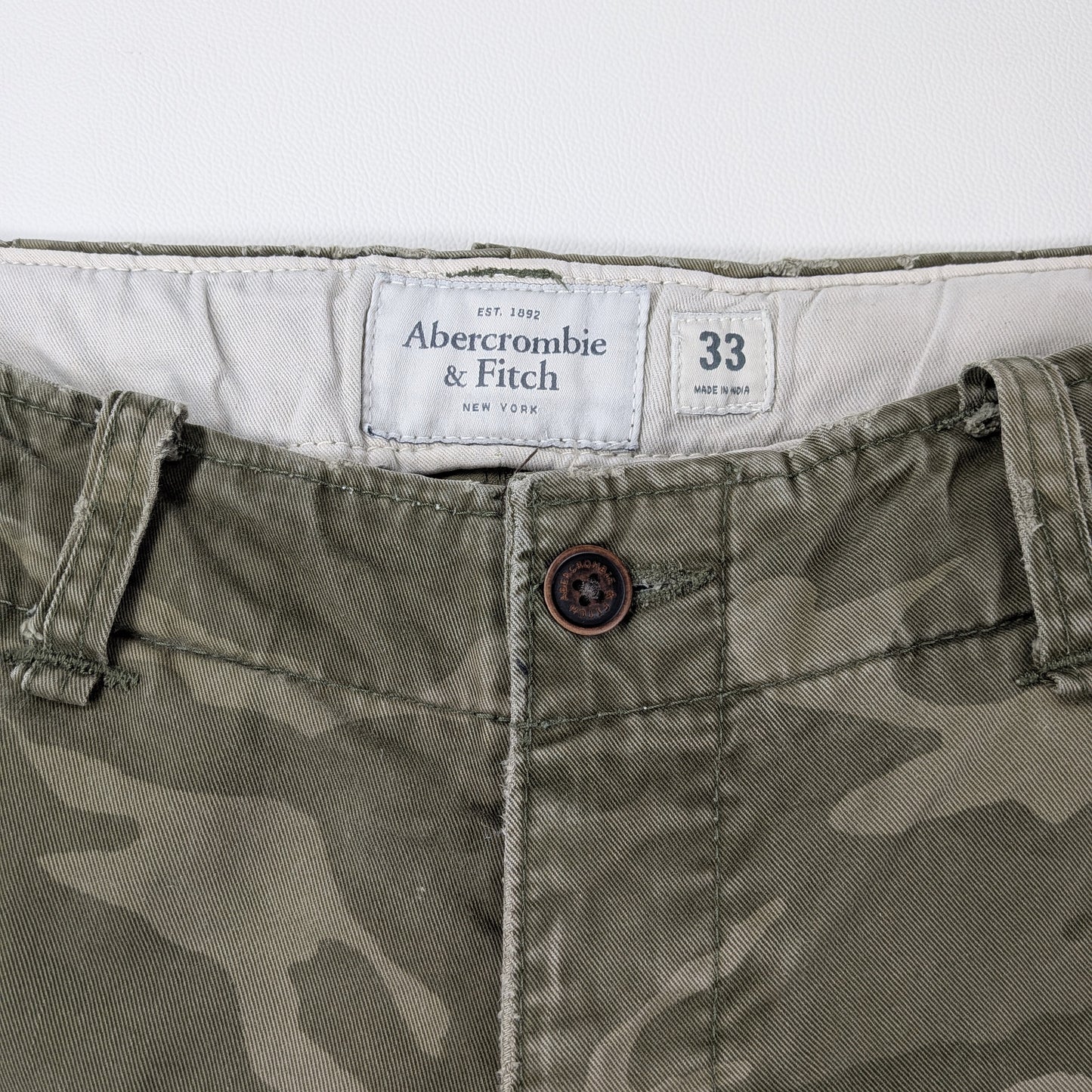 Bermuda cargo vintage Abercrombie & Fitch camo military - 33/M-L
