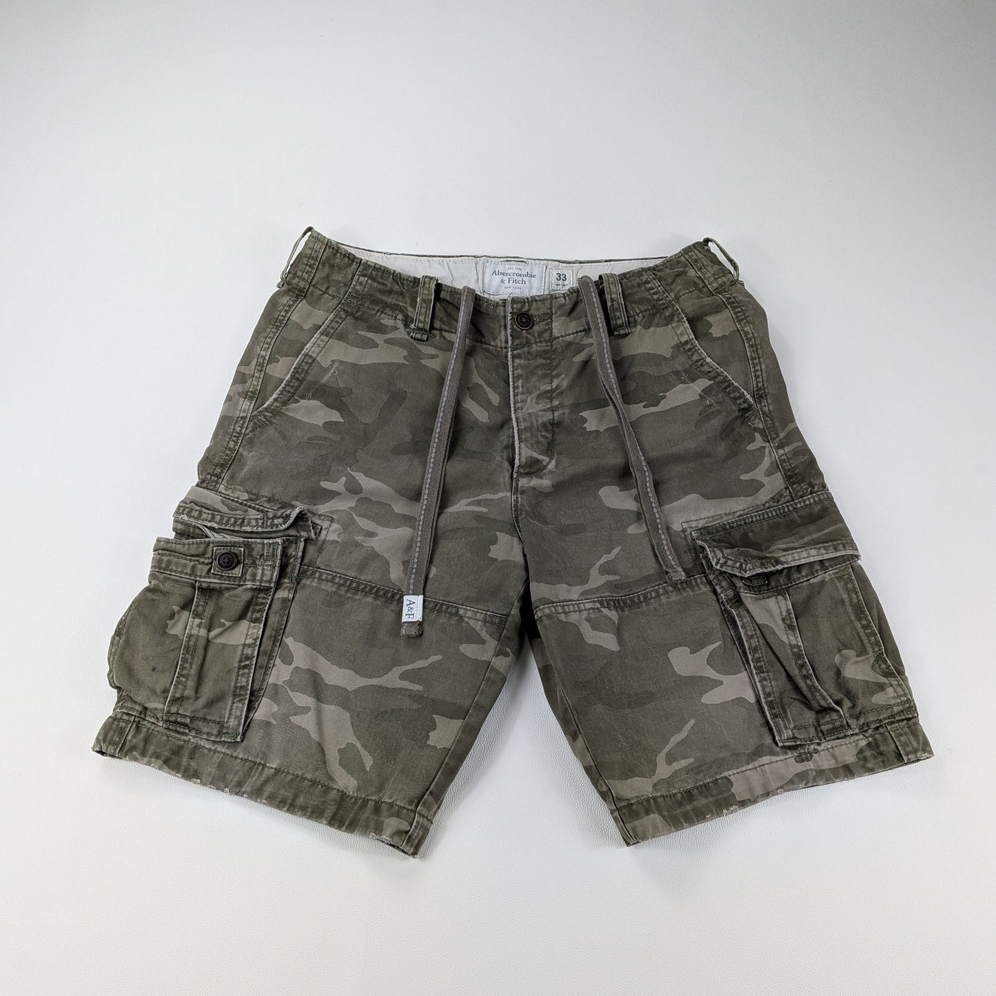 Bermuda cargo vintage Abercrombie & Fitch camo military - 33/M-L