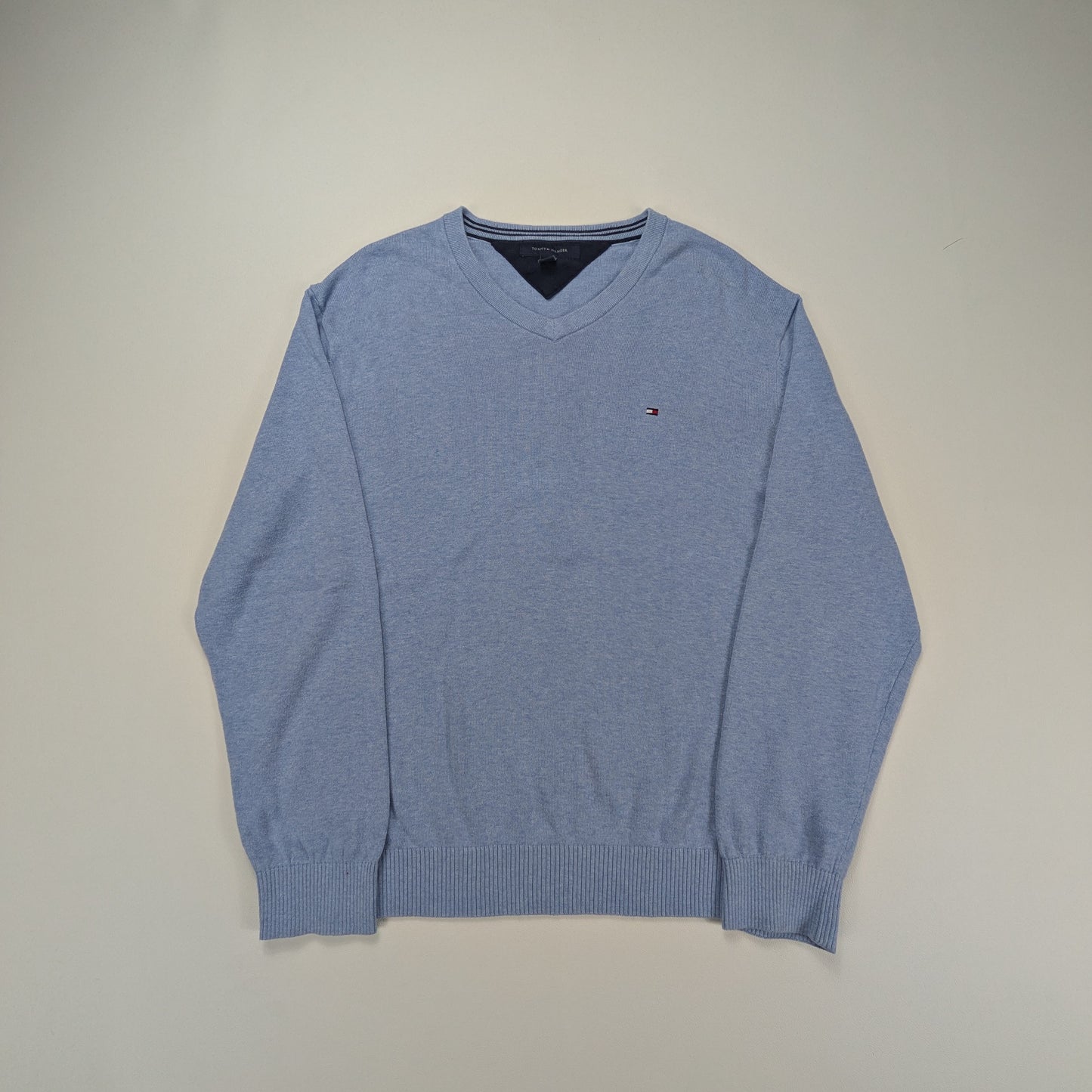 Maglione vintage Tommy Hilfiger scollo a V - XL