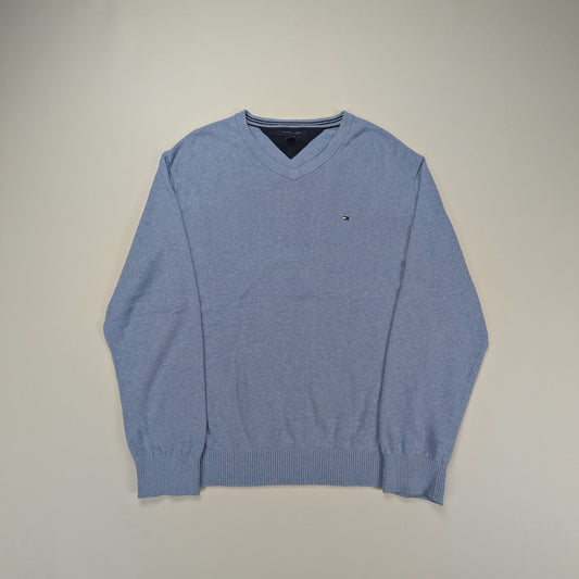 Maglione vintage Tommy Hilfiger scollo a V - XL