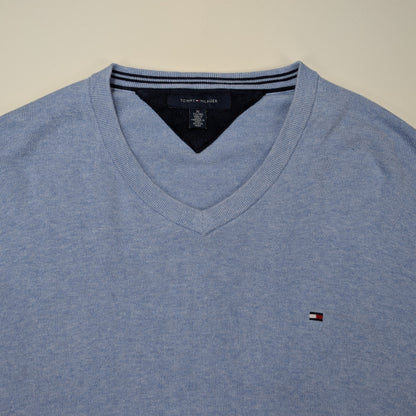 Maglione vintage Tommy Hilfiger scollo a V - XL