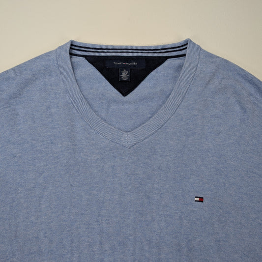 Maglione vintage Tommy Hilfiger scollo a V - XL