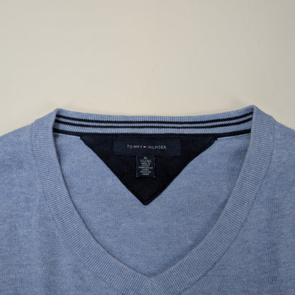 Maglione vintage Tommy Hilfiger scollo a V - XL
