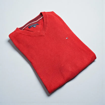 Tommy Hilfiger Cotton V-Neck Sweater - M
