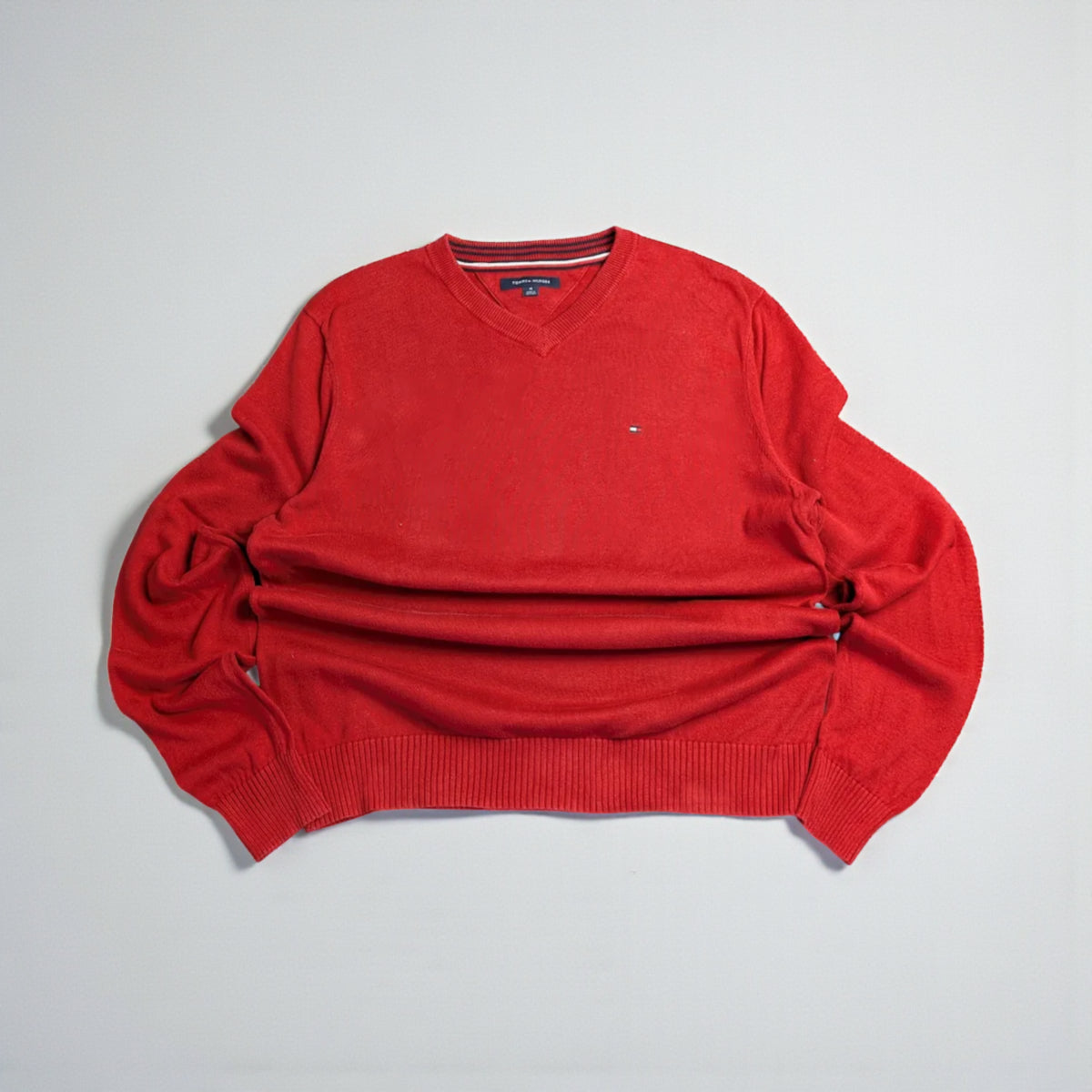Tommy Hilfiger Cotton V-Neck Sweater - M