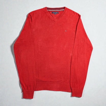 Tommy Hilfiger Cotton V-Neck Sweater - M