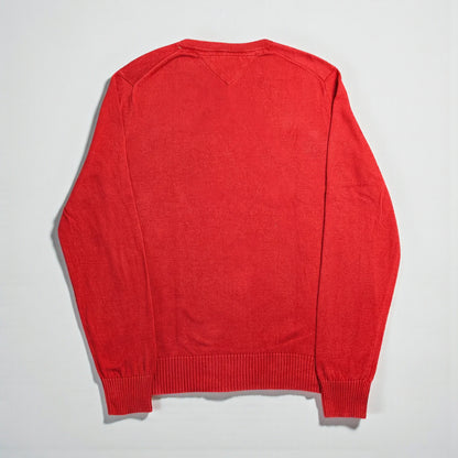Tommy Hilfiger Cotton V-Neck Sweater - M
