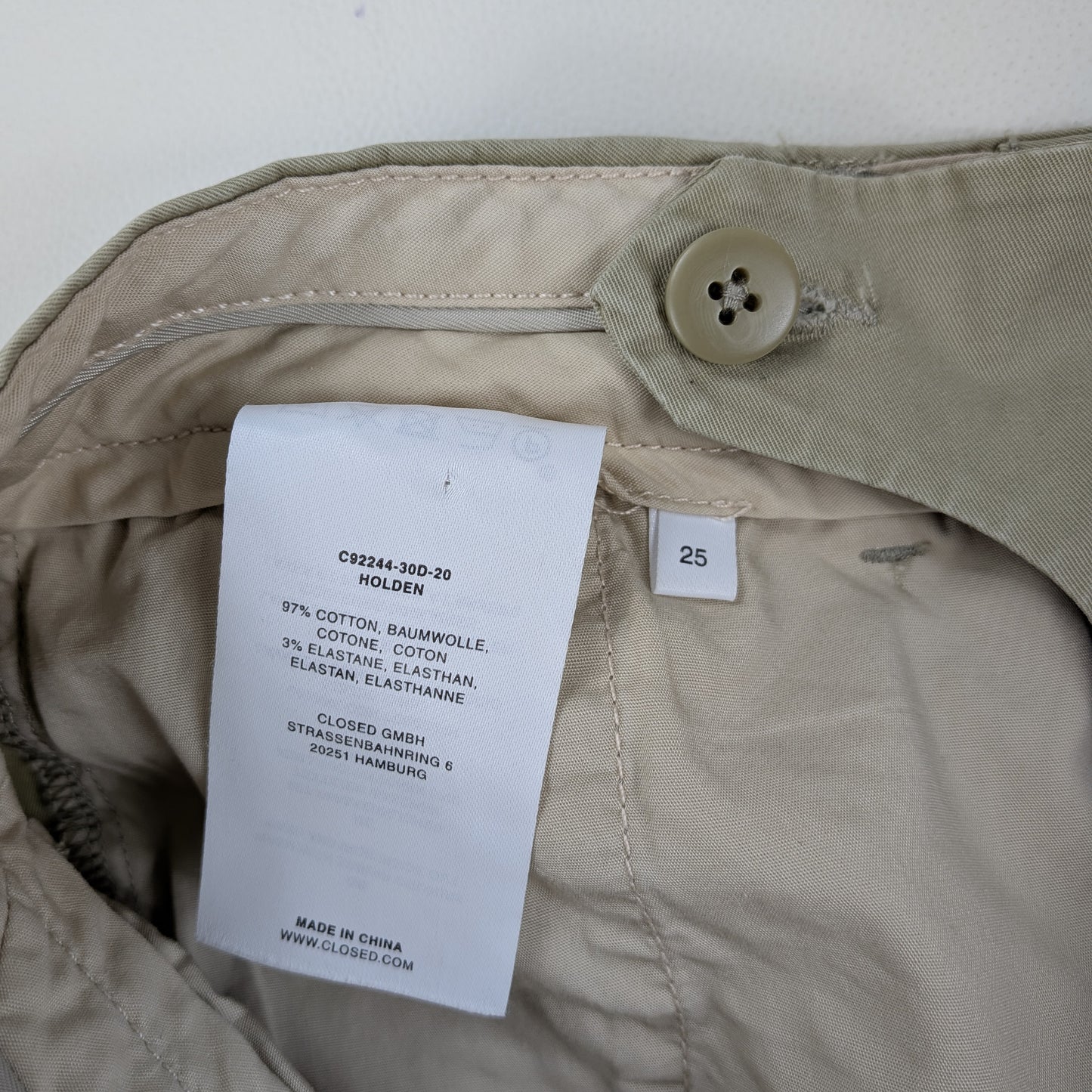 Bermuda chino Closed cotone Pima premium - XS/S