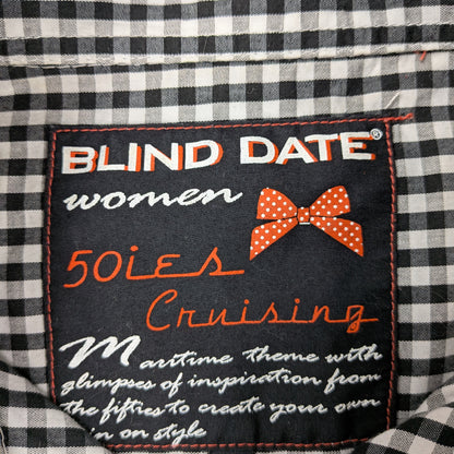 Camicia vintage Blind Date 90s stile pin-up crociera anni 50 - XXS/XS