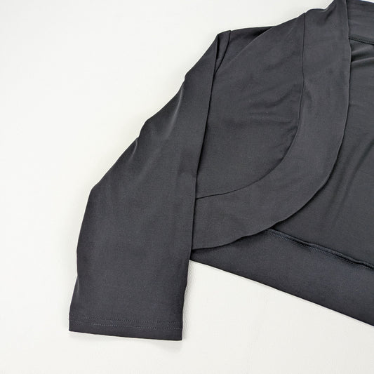 Coprispalle bolero Fabiani total black vintage cropped - M/L