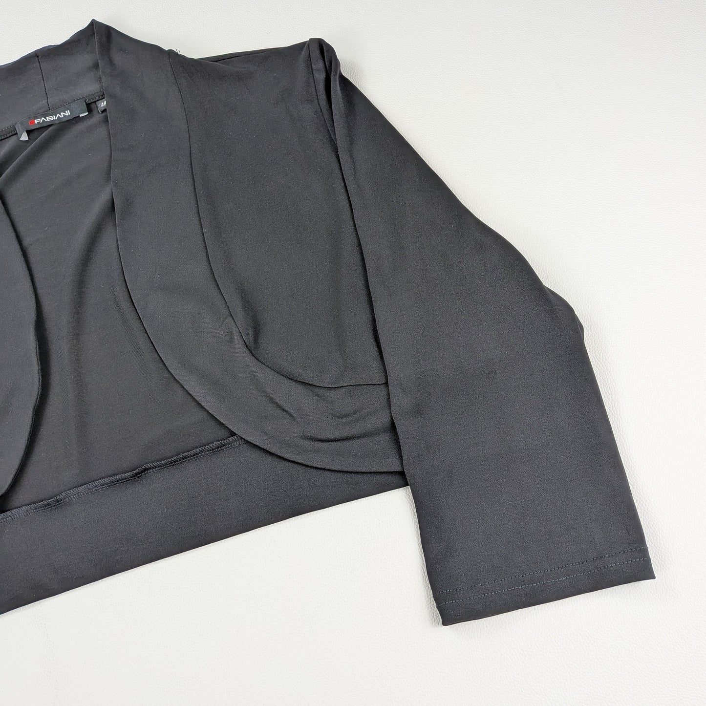 Coprispalle bolero Fabiani total black vintage cropped - M/L