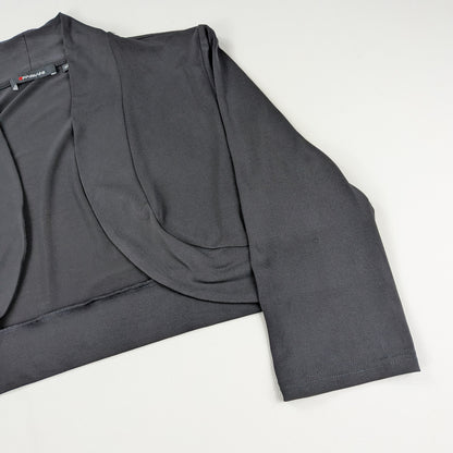 Coprispalle bolero Fabiani total black vintage cropped - M/L