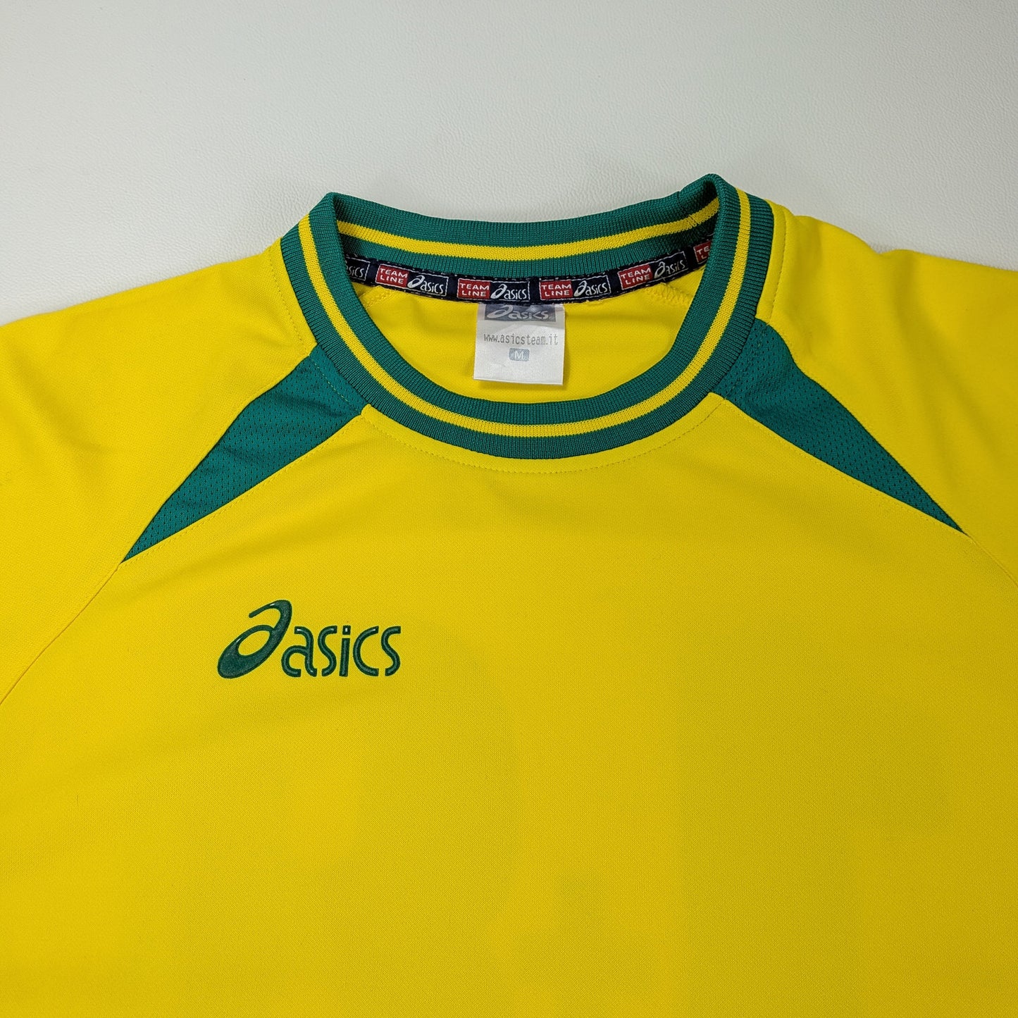 Maglia tecnica vintage Asics Team Line football training - S/M